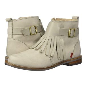 Marc Joseph Cream Kids Boots with Fringe